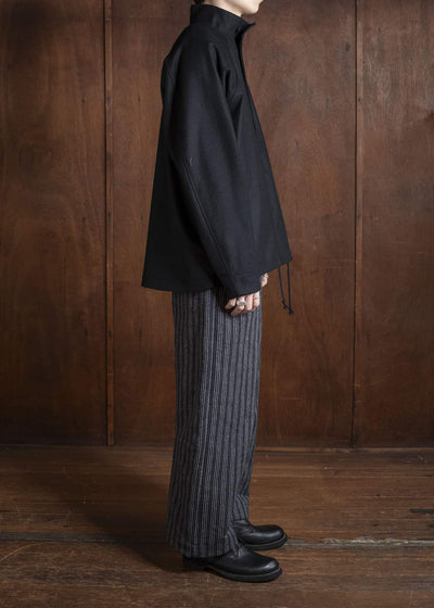 unkruid inmo trousers black striped heavy coutil