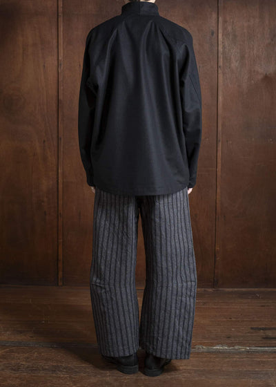 unkruid inmo trousers black striped heavy coutil