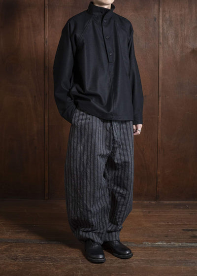 unkruid baggy pants black striped heavy coutil