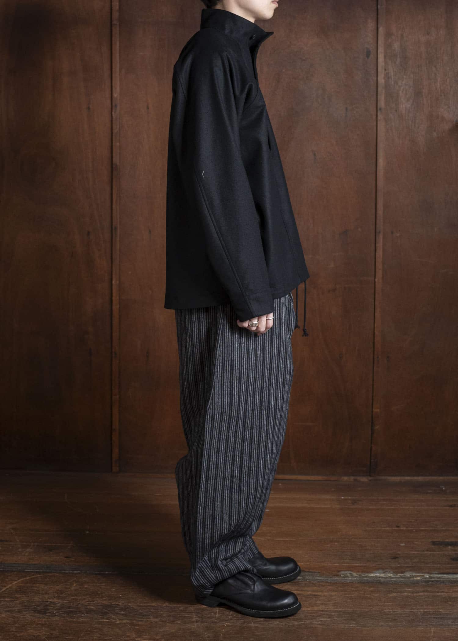 unkruid baggy pants black striped heavy coutil