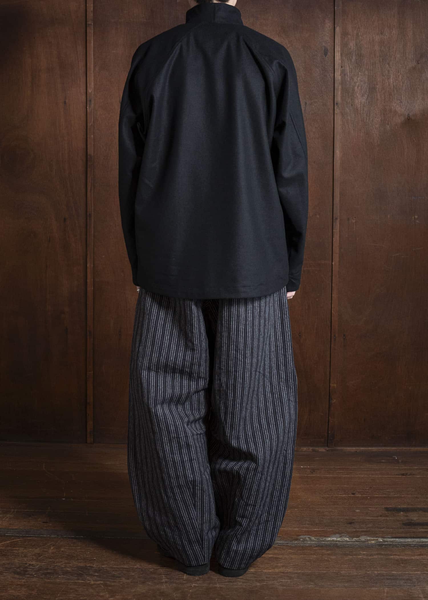 unkruid baggy pants black striped heavy coutil