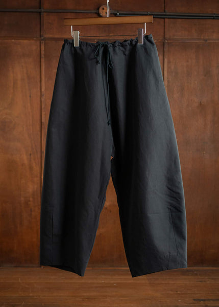 unkruid Cloudy Shaped Trousers  Black ultra-hard twist oxford