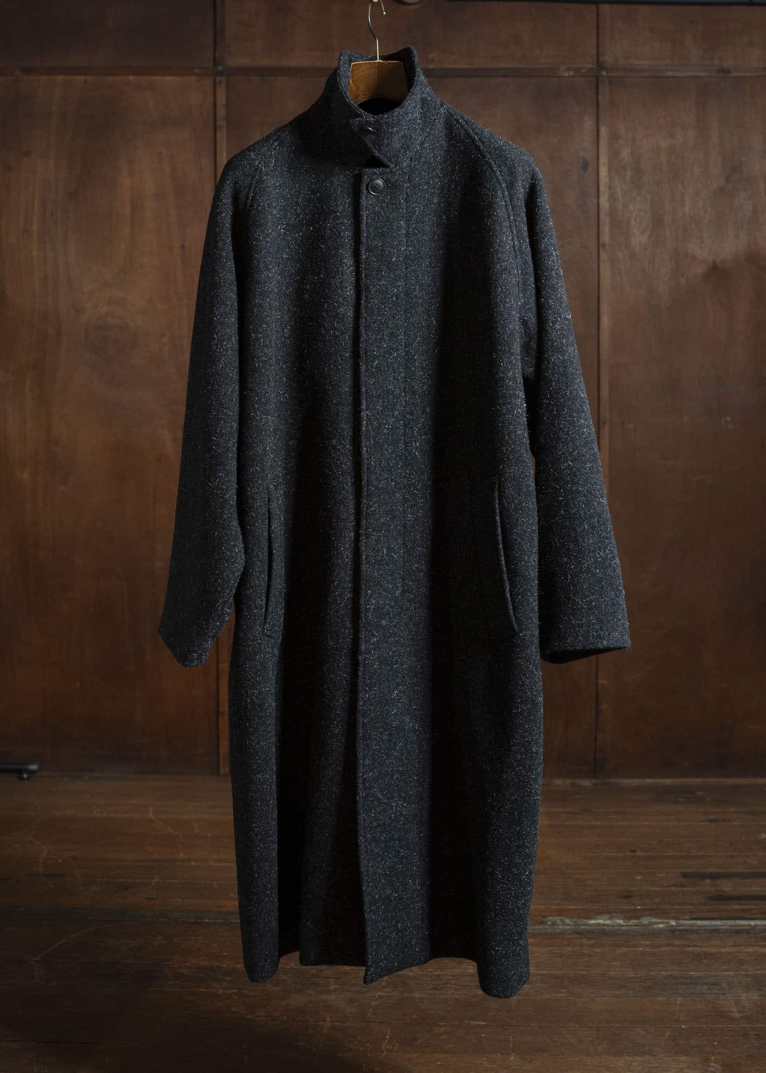 YOKO SAKAMOTO Bal Collar Coat YS-25AW-03 BLACK