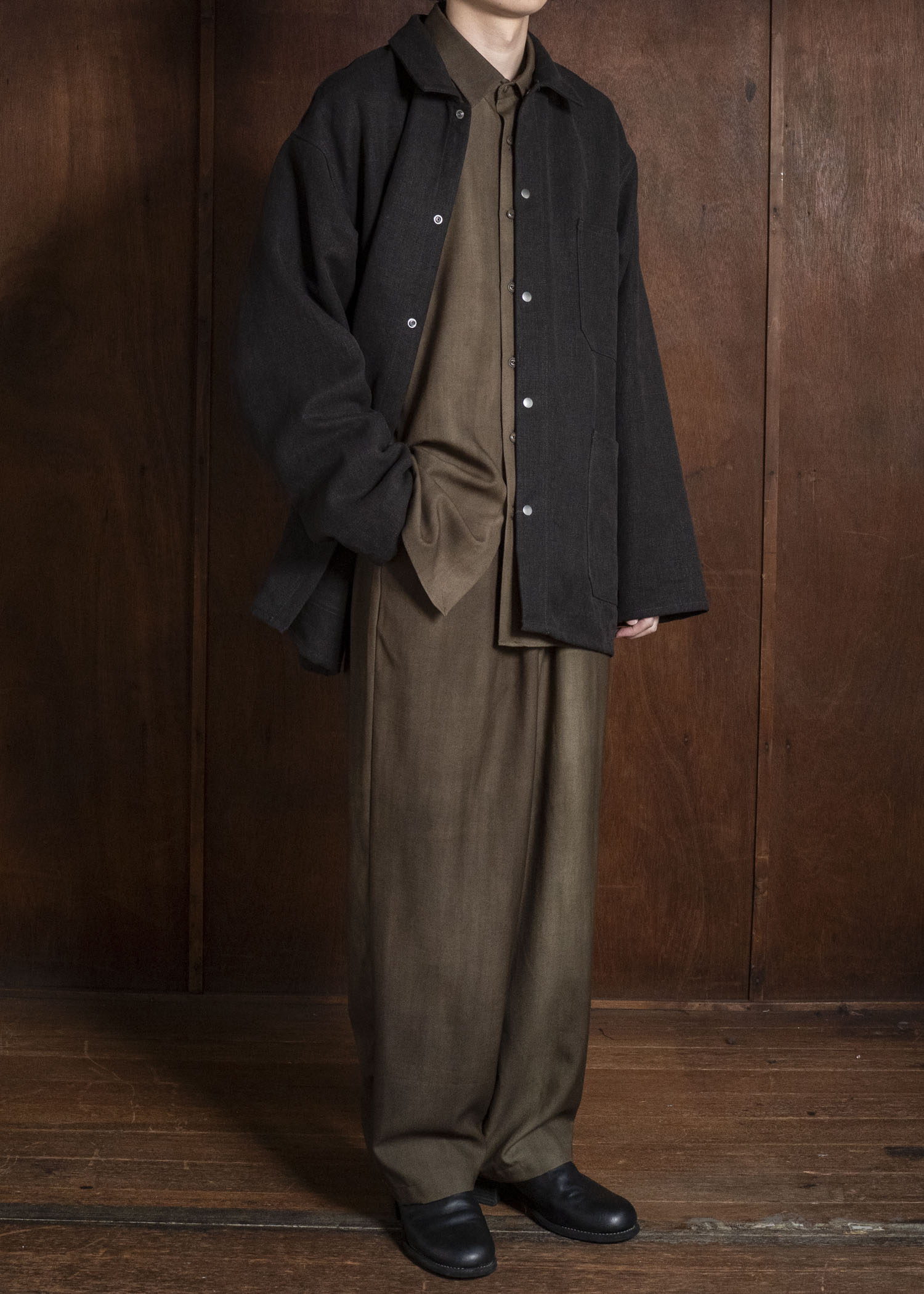 YOKO SAKAMOTO YS-26AW-40-BROWN Work Shirt BROWN