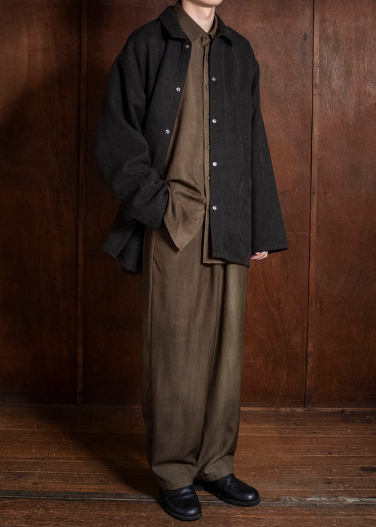 YOKO SAKAMOTO YS-26AW-40-BROWN Work Shirt BROWN
