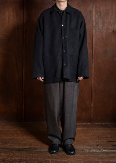 YOKO SAKAMOTO YS-26AW-58-CHARCOAL GRAY × GRAY Relax Easy Pants CHARCOAL GRAY × GRAY