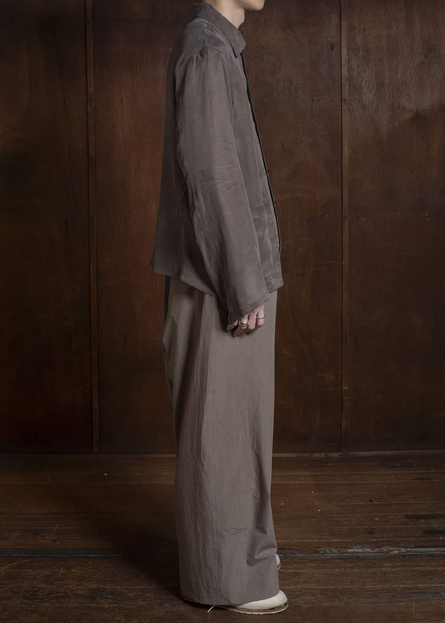 Peng Tai Waist Drawstring Pants Mossy Brown PS26M13-3