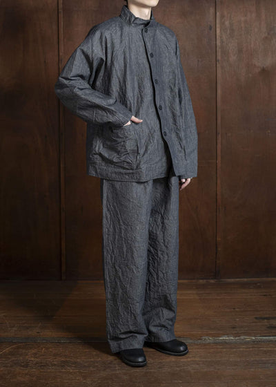 unkruid Gardening Trousers black natural hemp cloth