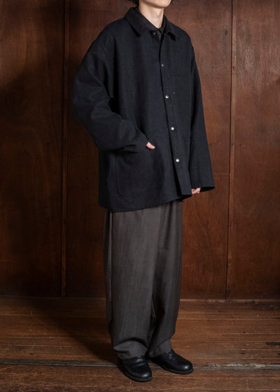 YOKO SAKAMOTO YS-26AW-58-CHARCOAL GRAY × GRAY Relax Easy Pants CHARCOAL GRAY × GRAY
