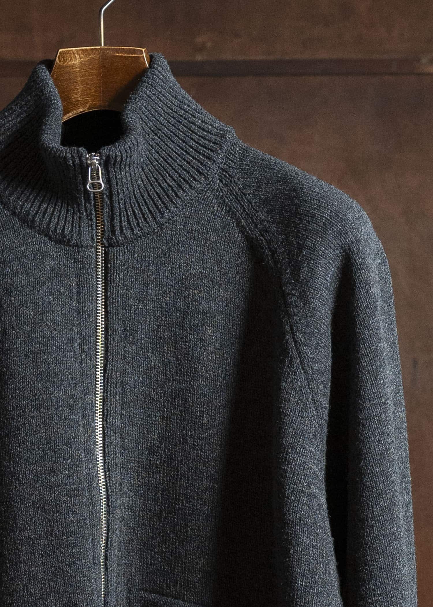 YOKO SAKAMOTO Drivers Knit YS-25AW-92 CHACOAL GRAY