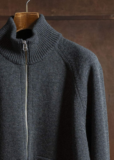 YOKO SAKAMOTO Drivers Knit YS-25AW-92 CHACOAL GRAY