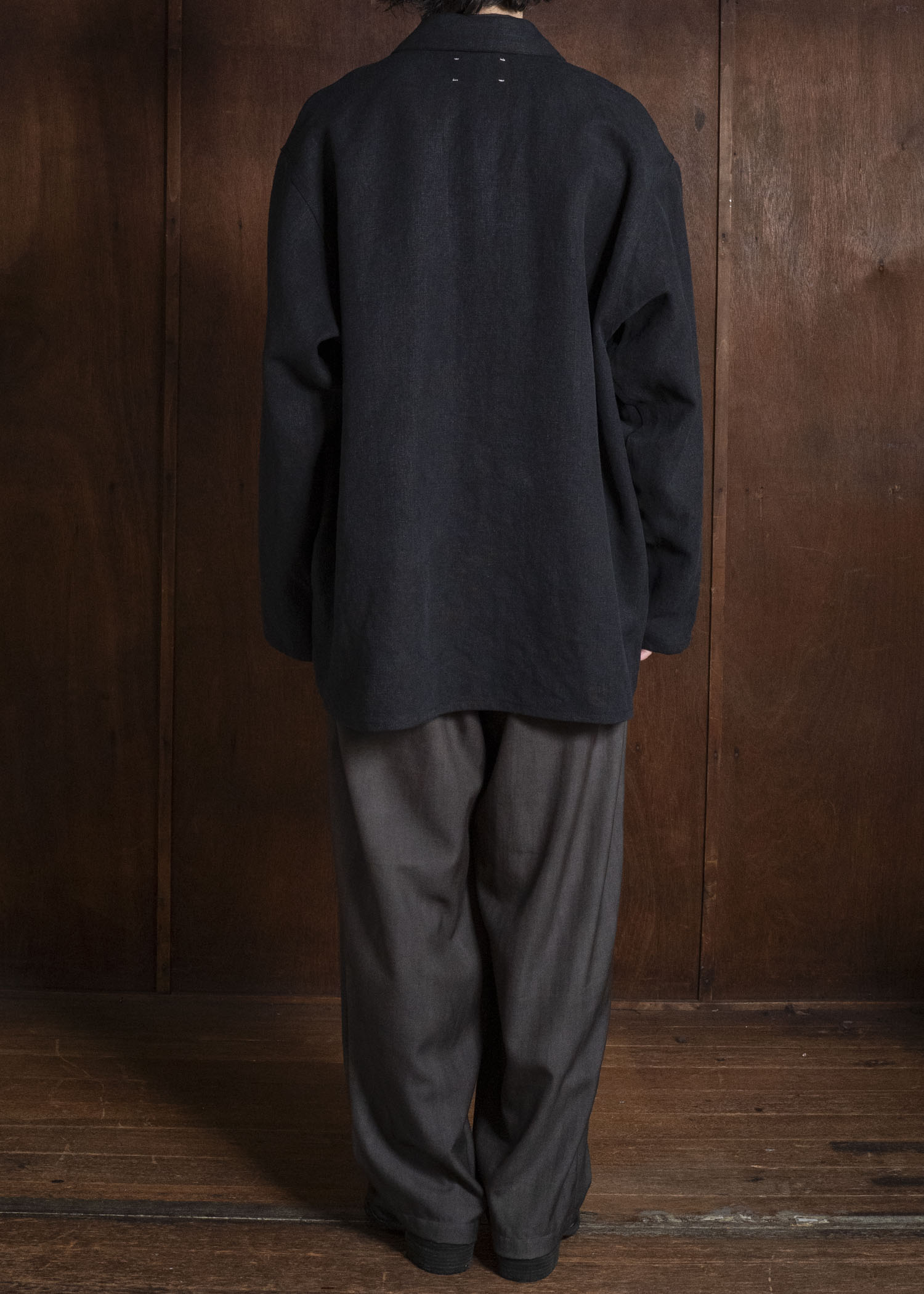 YOKO SAKAMOTO YS-26AW-58-CHARCOAL GRAY × GRAY Relax Easy Pants CHARCOAL GRAY × GRAY