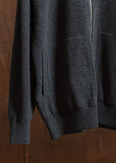 YOKO SAKAMOTO Drivers Knit YS-25AW-92 CHACOAL GRAY