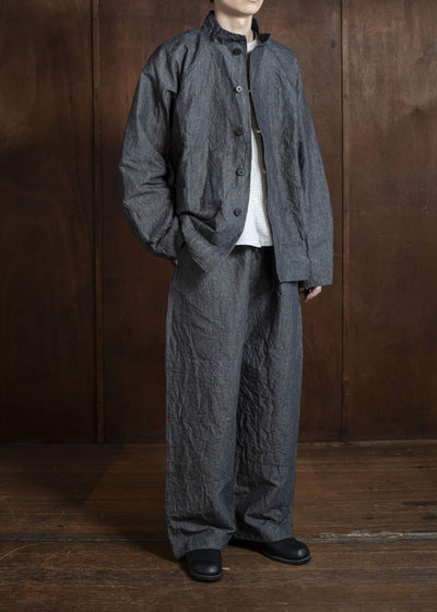 unkruid Gardening Trousers black natural hemp cloth