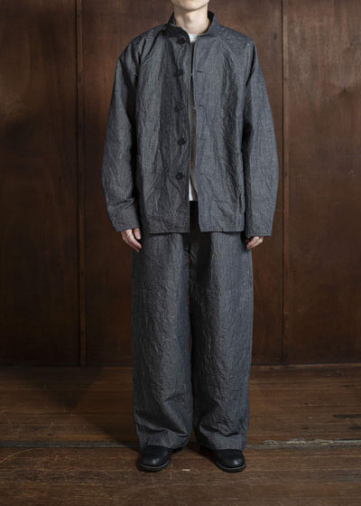 unkruid Gardening Trousers black natural hemp cloth