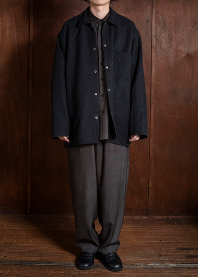 YOKO SAKAMOTO YS-26AW-58-CHARCOAL GRAY × GRAY Relax Easy Pants CHARCOAL GRAY × GRAY