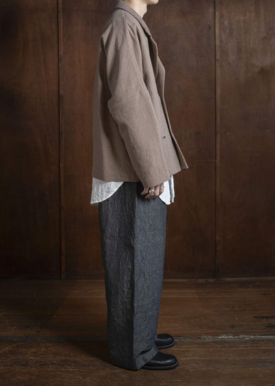 amachi. Stone buttons Dolman Jacket AY16-3 Gray Brown