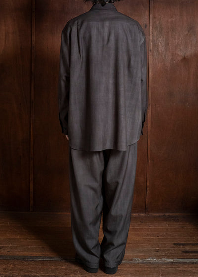 YOKO SAKAMOTO YS-26AW-55-CHARCOAL GRAY × GRAY Regular Collar Shirt CHARCOAL GRAY × GRAY