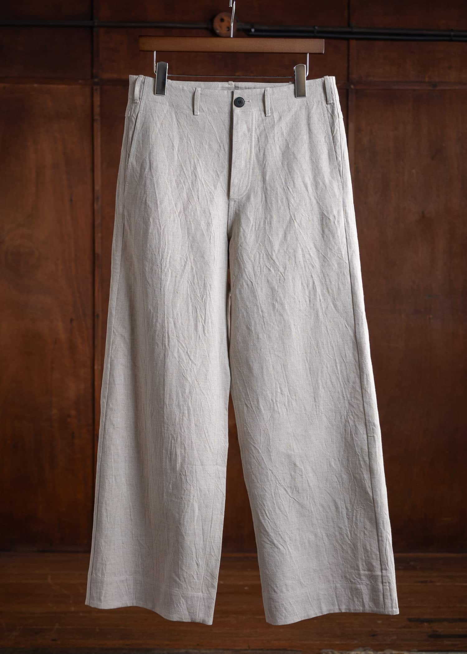 unkruid Wide Leg Trousers Natural farmers cloth