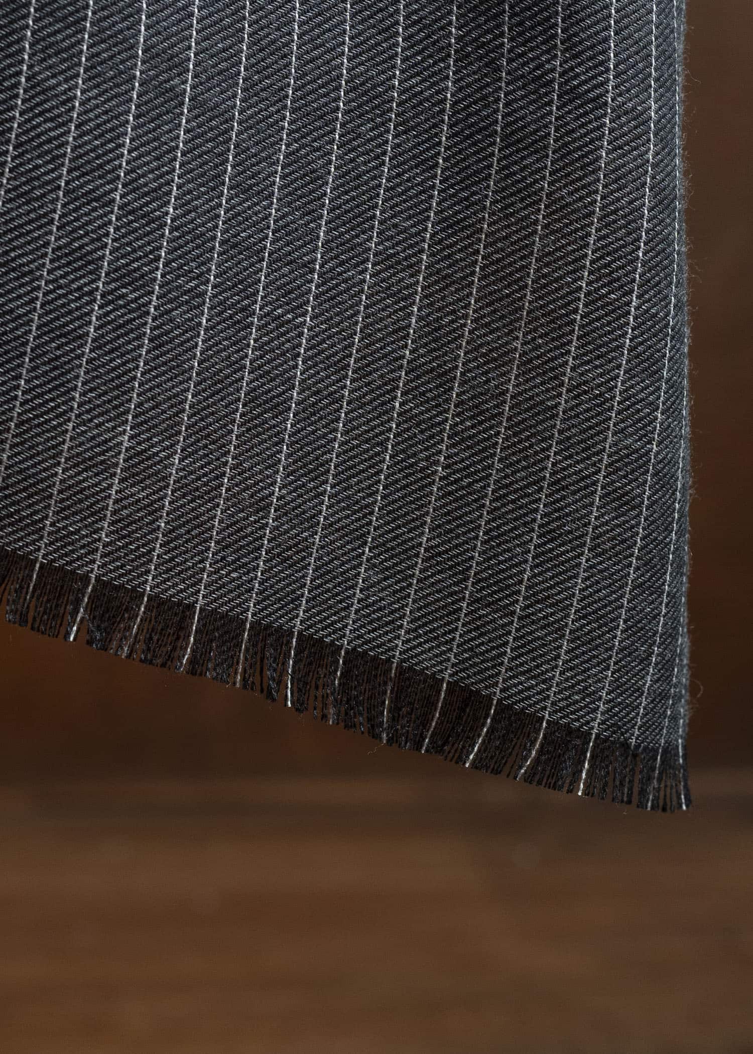 YOKO SAKAMOTO Silk × Wool Long Scarf YS-SCARF-LONG-SW CHACOAL GRAY