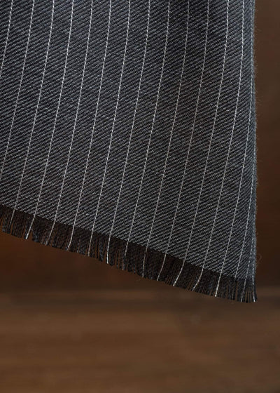 YOKO SAKAMOTO Silk × Wool Long Scarf YS-SCARF-LONG-SW CHACOAL GRAY