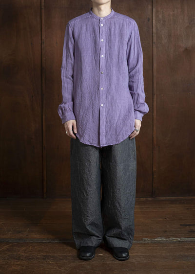 amachi. Side Slit Shirt AY00-7-3 Log wood Purple