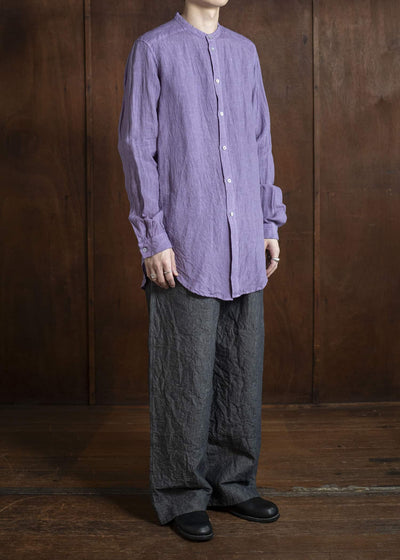 amachi. Side Slit Shirt AY00-7-3 Log wood Purple