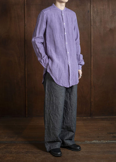 amachi. Side Slit Shirt AY00-7-3 Log wood Purple