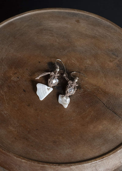 Peng Tai Net Earring Dusty Ash P25F10-2