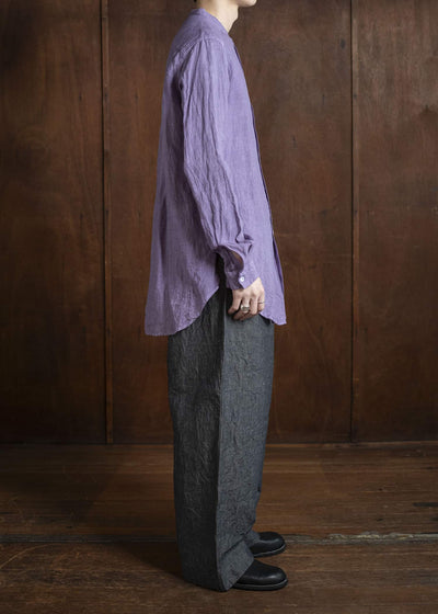 amachi. Side Slit Shirt AY00-7-3 Log wood Purple