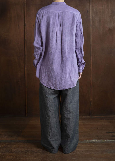 amachi. Side Slit Shirt AY00-7-3 Log wood Purple