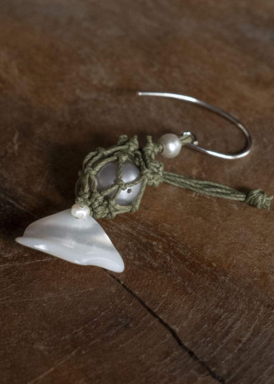 Peng Tai Net Earring Moss P25F10-3