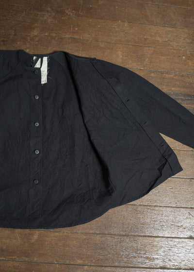 unkruid Writers Shirt black french suiting cloth