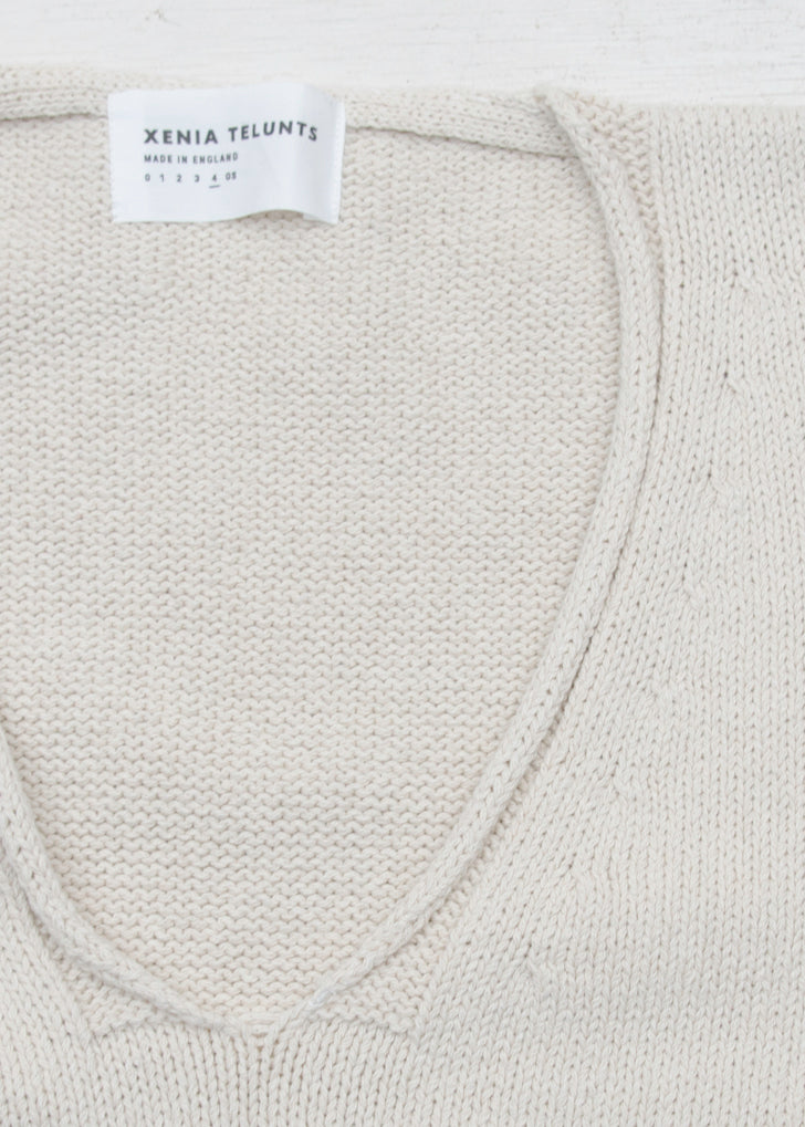 XENIA TELUNTS "Undyed Drop Neck Pocket Vest"