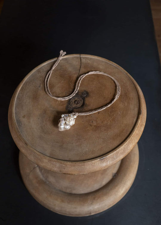 Peng Tai Net Necklace Dusty Ash P25F08-4