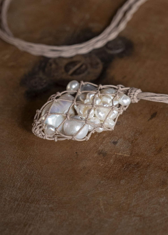 Peng Tai Net Necklace Dusty Ash P25F08-4