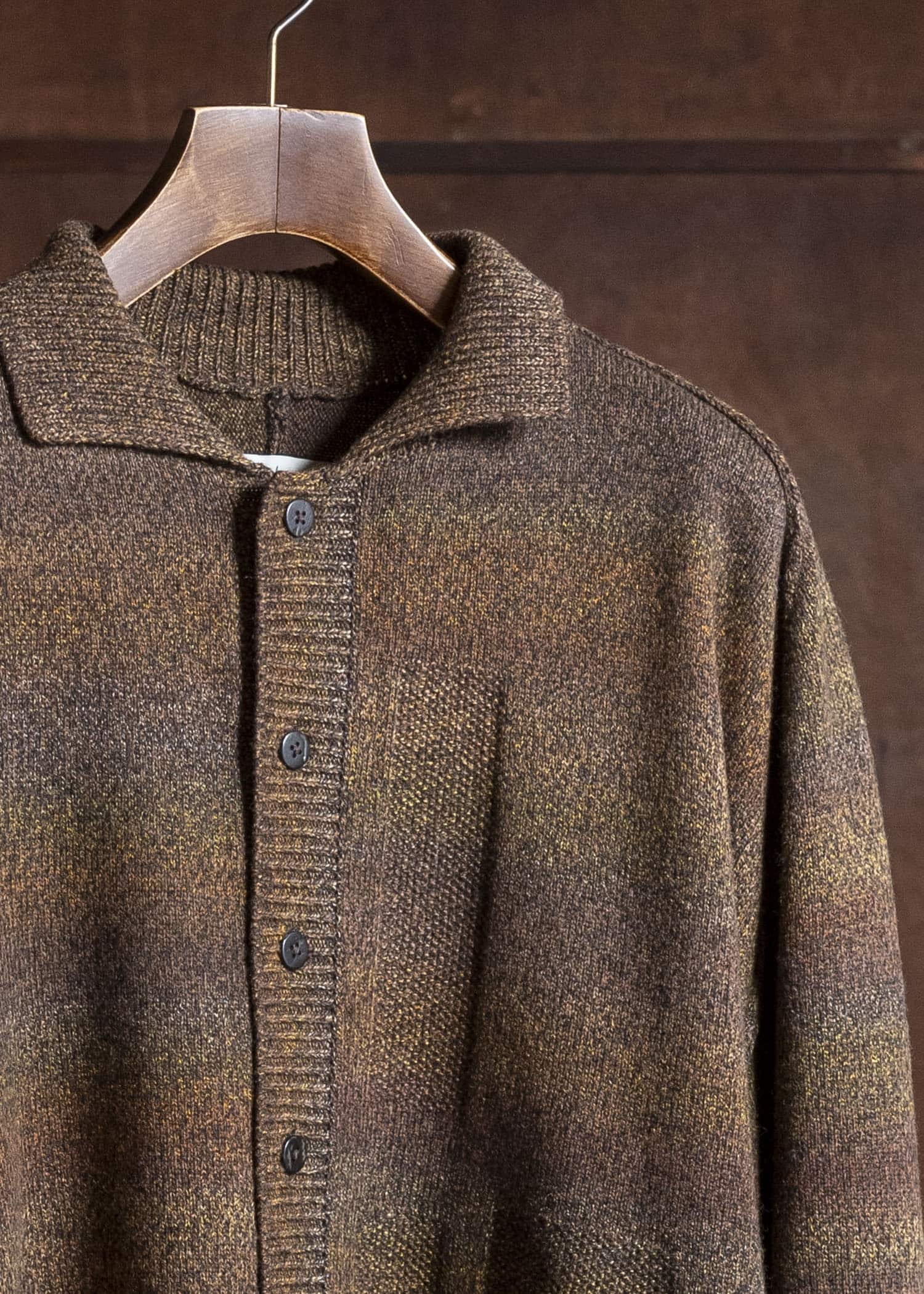 amachi. Gradation TOR Cardigan AY17K-4081 Red Brown