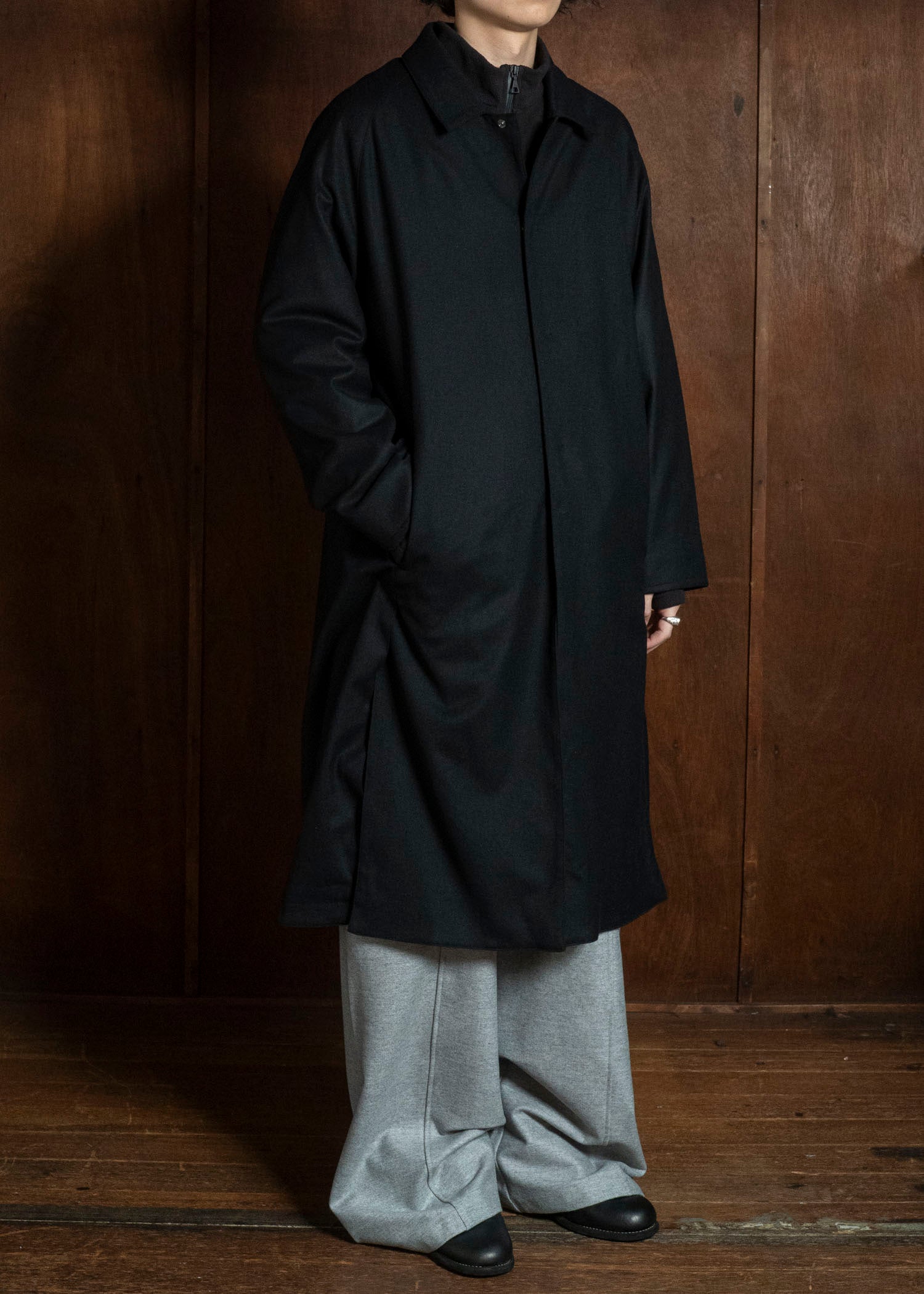 OPPOSE DUALITY OD1014COA-26AW Mac Coat Wool Black