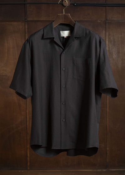 YOKO SAKAMOTO YS-26SS-49-BROWN Open Collar S/S Shirt BROWN