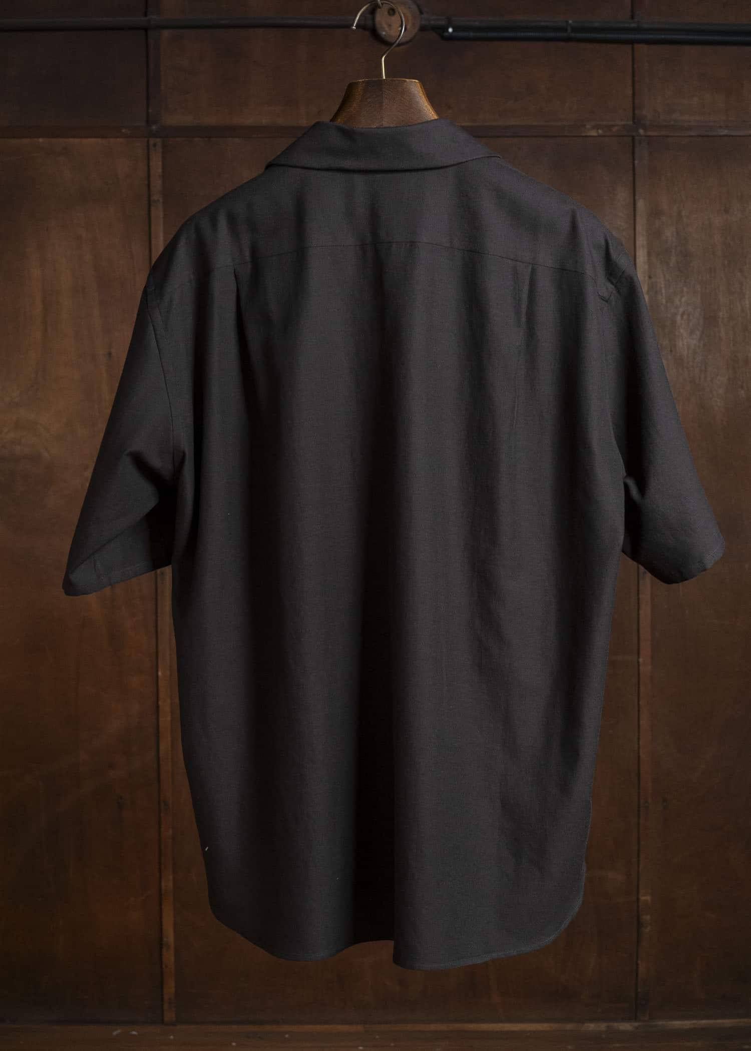YOKO SAKAMOTO YS-26SS-49-BROWN Open Collar S/S Shirt BROWN