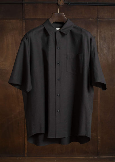 YOKO SAKAMOTO YS-26SS-49-BROWN Open Collar S/S Shirt BROWN