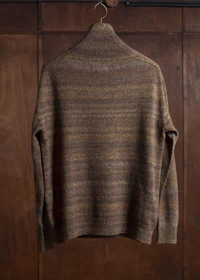 amachi. Gradation High Neck Knit AY17K-4077 Red Brown