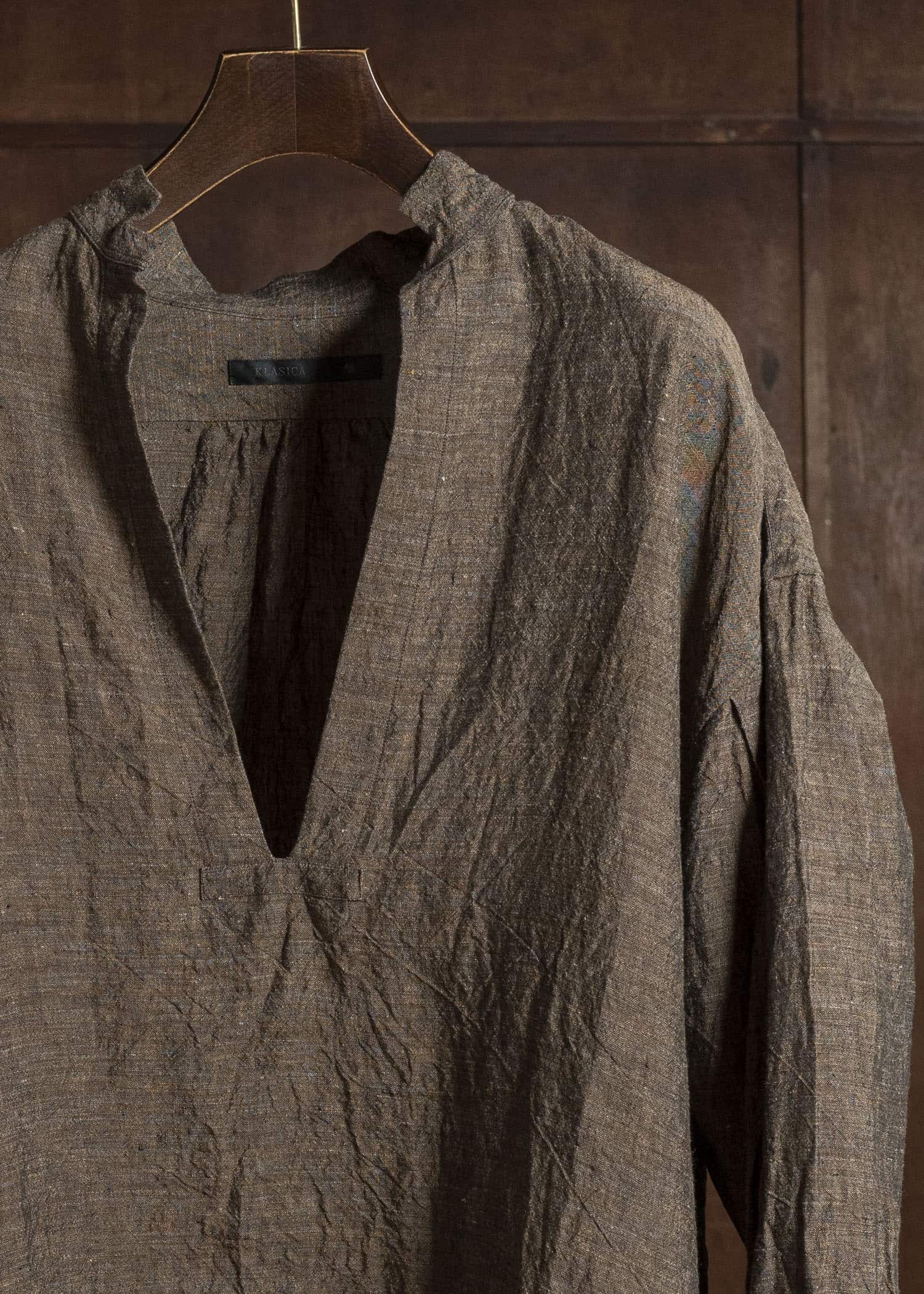 KLASICA SH-045 NEO STAND COLLAR PULL OVER SAFRON