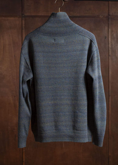 amachi. Gradation High Neck Knit AY17K-4077 Blue Green