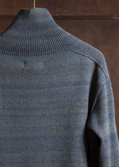 amachi. Gradation High Neck Knit AY17K-4077 Blue Green