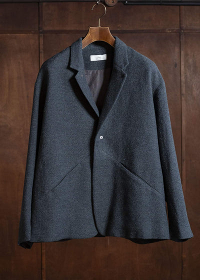 amachi. Elavation Jacket - AD[ Silver button ] AY17J-2095-AD Dark Blue Green