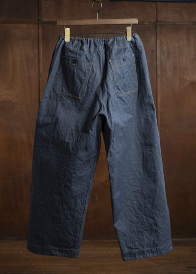 unkruid Gardening Trousers steel blue recycled organic selvedge denim