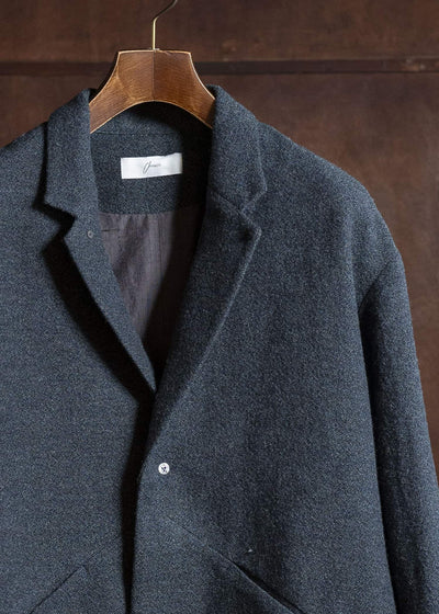 amachi. Elavation Jacket - AD[ Silver button ] AY17J-2095-AD Dark Blue Green