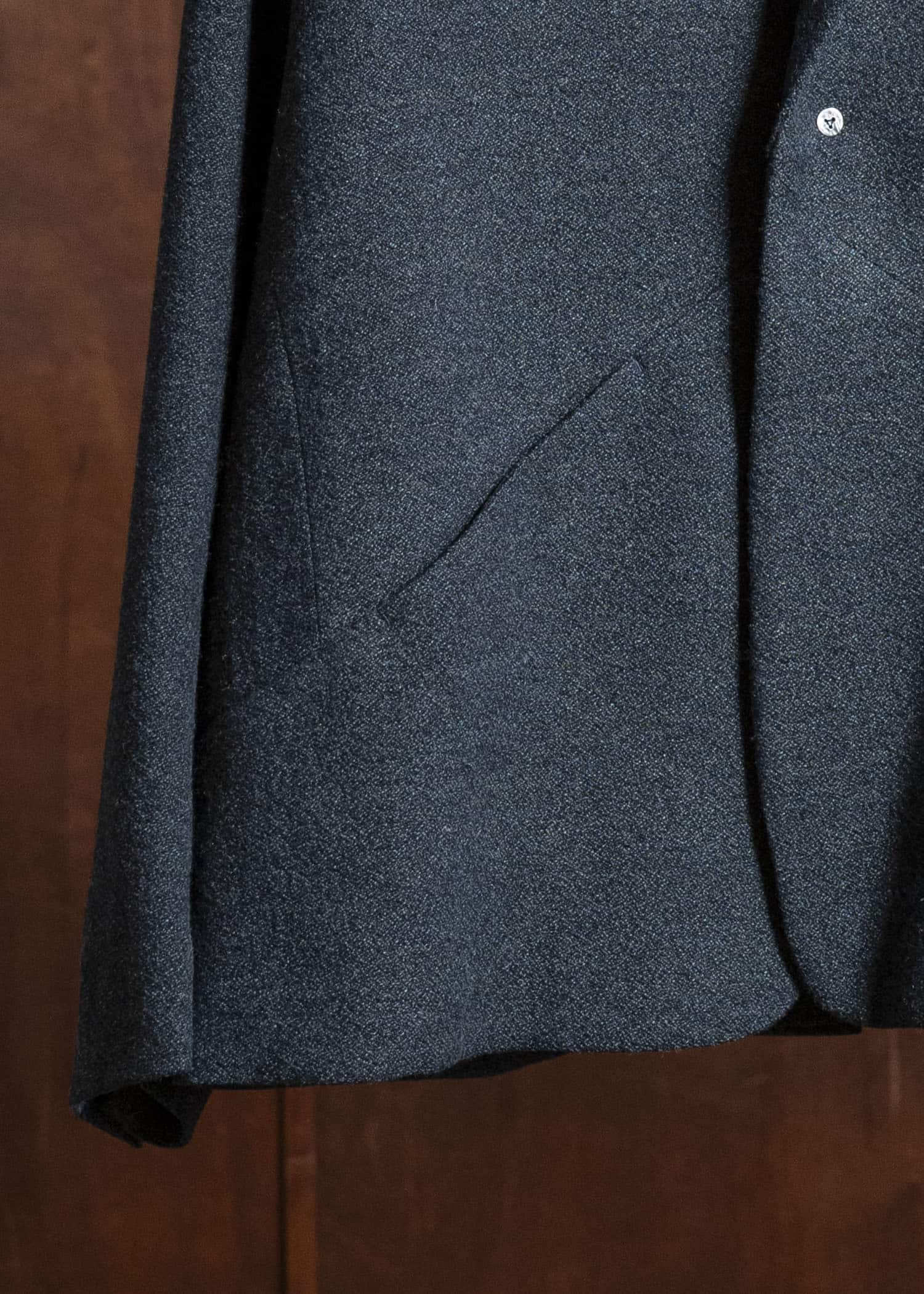 amachi. Elavation Jacket - AD[ Silver button ] AY17J-2095-AD Dark Blue Green