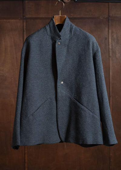 amachi. Elavation Jacket - AD[ Silver button ] AY17J-2095-AD Dark Blue Green